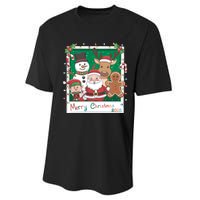 Merry Christmas Santa Elf Reindeer Snowman Gingerbread Performance Sprint T-Shirt