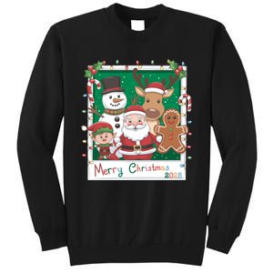 Merry Christmas Santa Elf Reindeer Snowman Gingerbread Tall Sweatshirt