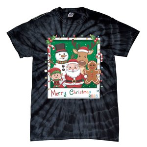 Merry Christmas Santa Elf Reindeer Snowman Gingerbread Tie-Dye T-Shirt