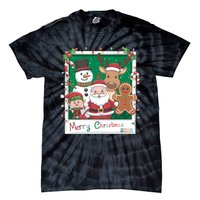 Merry Christmas Santa Elf Reindeer Snowman Gingerbread Tie-Dye T-Shirt