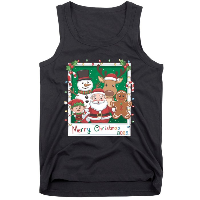 Merry Christmas Santa Elf Reindeer Snowman Gingerbread Tank Top