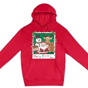 Merry Christmas Santa Elf Reindeer Snowman Gingerbread Premium Pullover Hoodie