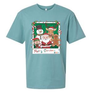 Merry Christmas Santa Elf Reindeer Snowman Gingerbread Sueded Cloud Jersey T-Shirt