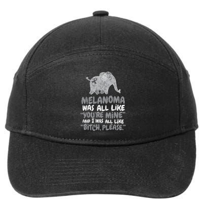 Melanoma Cancer Survivor Quote Funny Bitch Please Elephant Cool Gift 7-Panel Snapback Hat