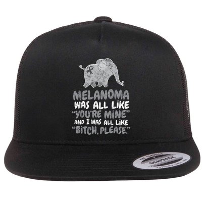 Melanoma Cancer Survivor Quote Funny Bitch Please Elephant Cool Gift Flatbill Hat