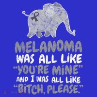 Melanoma Cancer Survivor Quote Funny Bitch Please Elephant Cool Gift 16 in Basic Backpack
