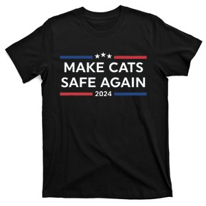 Make Cats Safe Again Funny 2024 Presidential Election T-Shirt