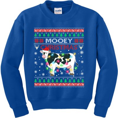 Mooey Christmas Santa Heifers Cow Farmers Ugly Xmas Sweater Funny Gift Kids Sweatshirt