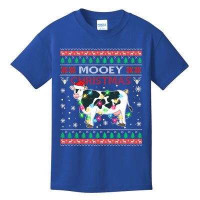 Mooey Christmas Santa Heifers Cow Farmers Ugly Xmas Sweater Funny Gift Kids T-Shirt