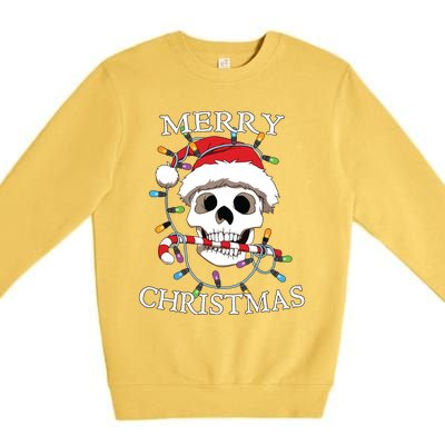 Merry Christmas Skull Skeleton Premium Crewneck Sweatshirt