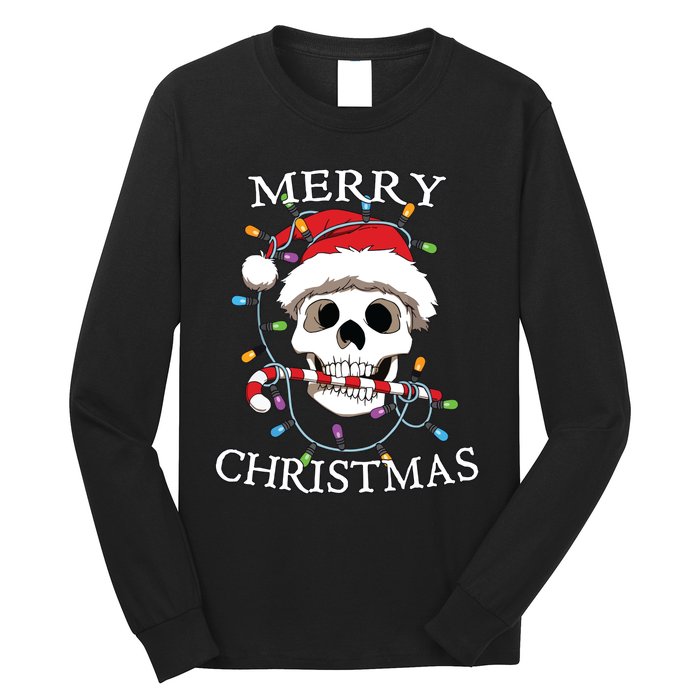 Merry Christmas Skull Skeleton Long Sleeve Shirt