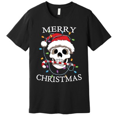 Merry Christmas Skull Skeleton Premium T-Shirt