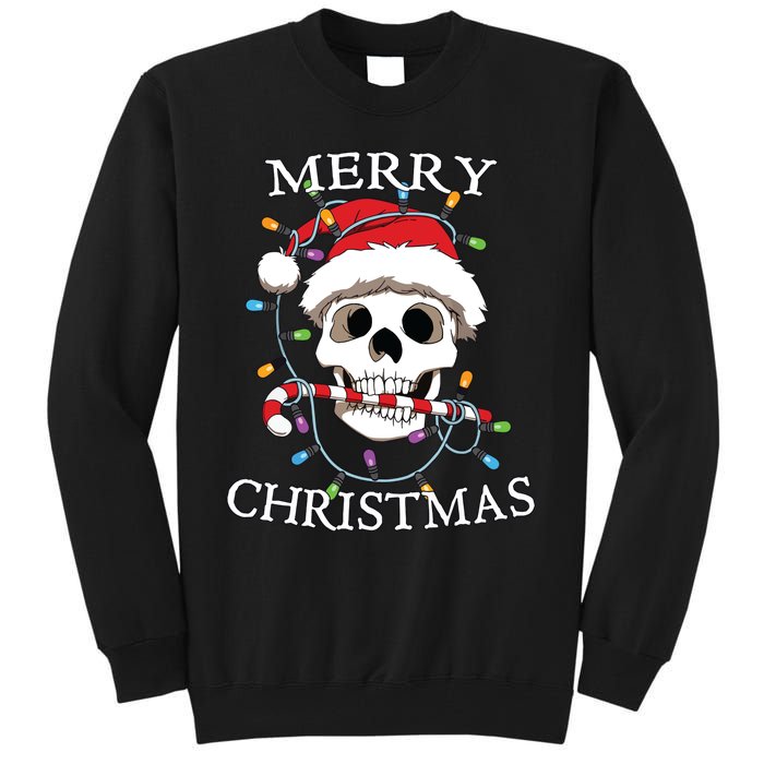 Merry Christmas Skull Skeleton Tall Sweatshirt