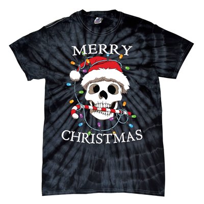 Merry Christmas Skull Skeleton Tie-Dye T-Shirt