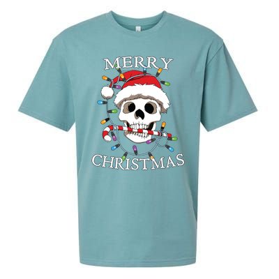 Merry Christmas Skull Skeleton Sueded Cloud Jersey T-Shirt