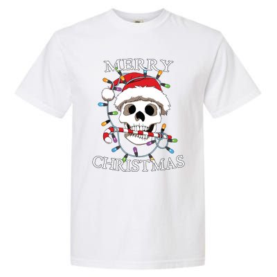 Merry Christmas Skull Skeleton Garment-Dyed Heavyweight T-Shirt