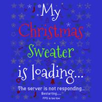 My Christmas Sweater Loading Funny Christmas Gift Button