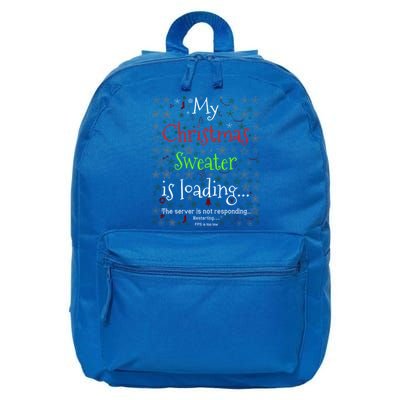 My Christmas Sweater Loading Funny Christmas Gift 16 in Basic Backpack