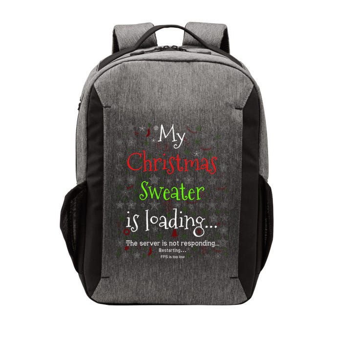 My Christmas Sweater Loading Funny Christmas Gift Vector Backpack