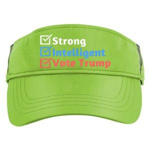 Maga Checklist Strong Intelligent Women For Trump Girl Gift Adult Drive Performance Visor