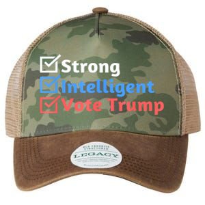 Maga Checklist Strong Intelligent Women For Trump Girl Gift Legacy Tie Dye Trucker Hat