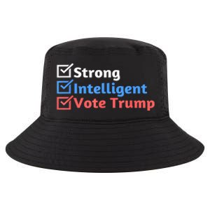 Maga Checklist Strong Intelligent Women For Trump Girl Gift Cool Comfort Performance Bucket Hat