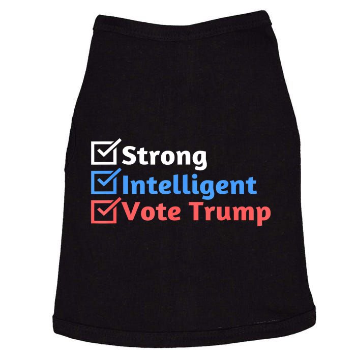 Maga Checklist Strong Intelligent Women For Trump Girl Gift Doggie Tank