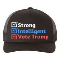 Maga Checklist Strong Intelligent Women For Trump Girl Gift Yupoong Adult 5-Panel Trucker Hat