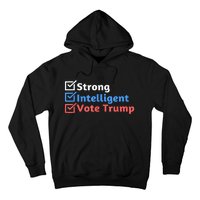 Maga Checklist Strong Intelligent Women For Trump Girl Gift Hoodie