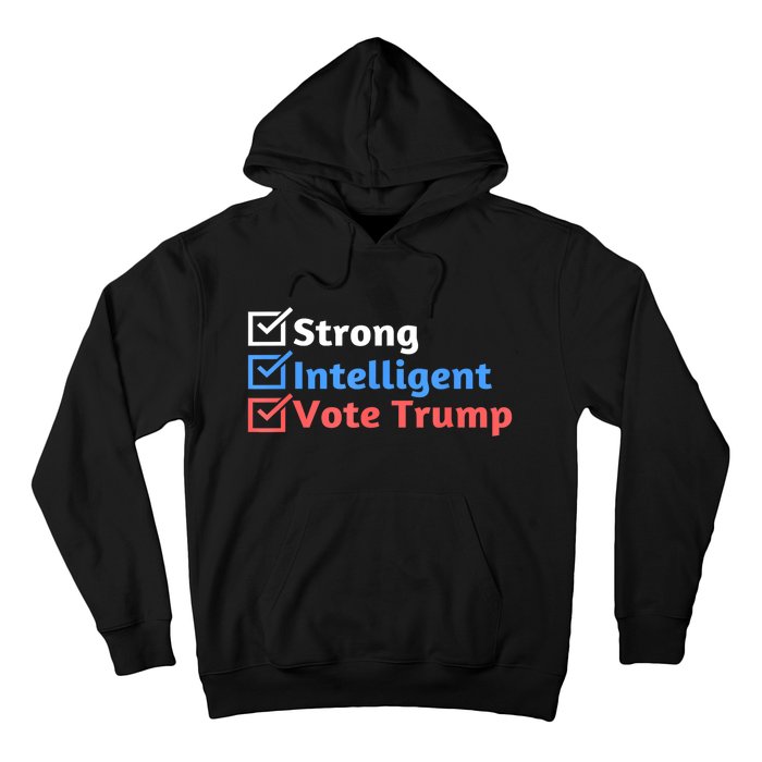 Maga Checklist Strong Intelligent Women For Trump Girl Gift Hoodie