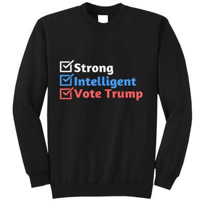 Maga Checklist Strong Intelligent Women For Trump Girl Gift Sweatshirt