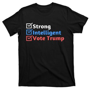 Maga Checklist Strong Intelligent Women For Trump Girl Gift T-Shirt