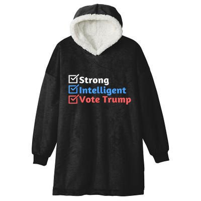 Maga Checklist Strong Intelligent Women For Trump Girl Gift Hooded Wearable Blanket