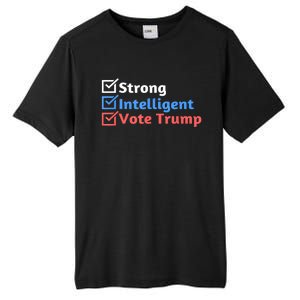 Maga Checklist Strong Intelligent Women For Trump Girl Gift Tall Fusion ChromaSoft Performance T-Shirt