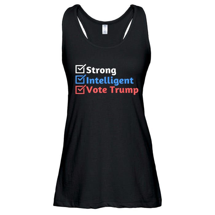 Maga Checklist Strong Intelligent Women For Trump Girl Gift Ladies Essential Flowy Tank