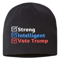 Maga Checklist Strong Intelligent Women For Trump Girl Gift Sustainable Beanie