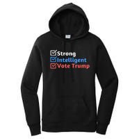 Maga Checklist Strong Intelligent Women For Trump Girl Gift Women's Pullover Hoodie