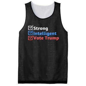 Maga Checklist Strong Intelligent Women For Trump Girl Gift Mesh Reversible Basketball Jersey Tank