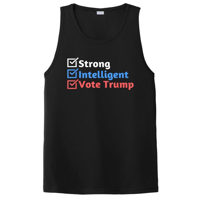 Maga Checklist Strong Intelligent Women For Trump Girl Gift PosiCharge Competitor Tank