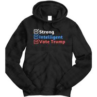 Maga Checklist Strong Intelligent Women For Trump Girl Gift Tie Dye Hoodie