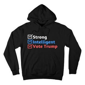 Maga Checklist Strong Intelligent Women For Trump Girl Gift Tall Hoodie