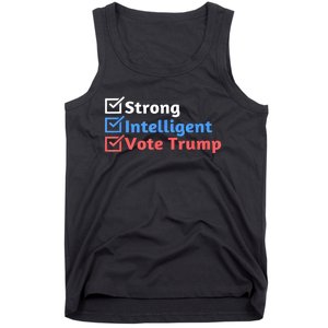 Maga Checklist Strong Intelligent Women For Trump Girl Gift Tank Top