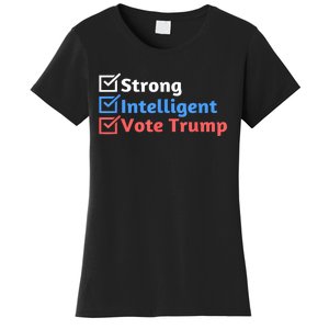 Maga Checklist Strong Intelligent Women For Trump Girl Gift Women's T-Shirt