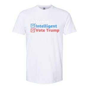 Maga Checklist Strong Intelligent Women For Trump Girl Gift Softstyle CVC T-Shirt