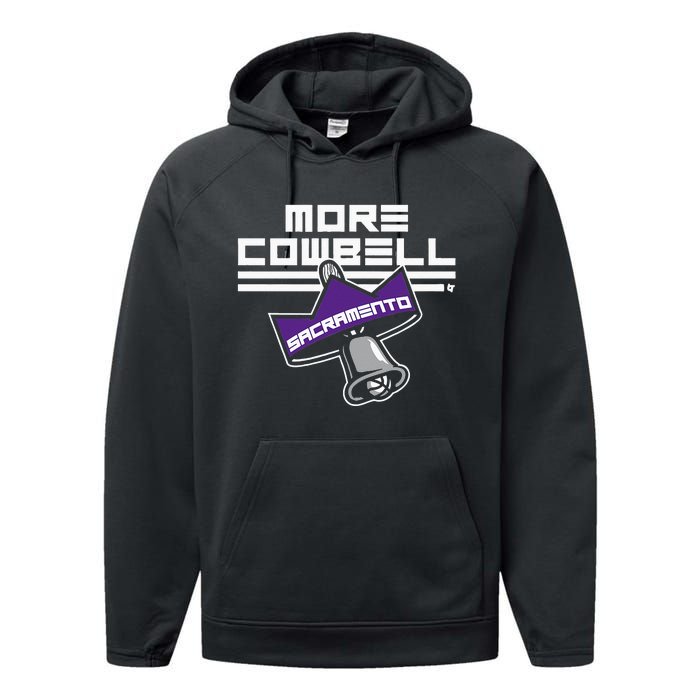 More Cowbell Sacramento Basketball Performance Fleece Hoodie