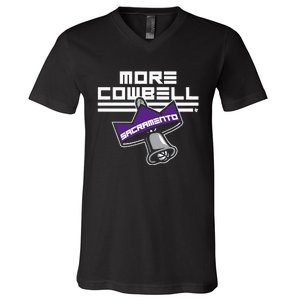 More Cowbell Sacramento Basketball V-Neck T-Shirt