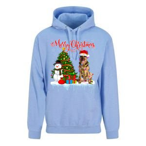 Merry Christmas Santa Ger Shepherd Dog Lover Xmas Pajama Gift Unisex Surf Hoodie