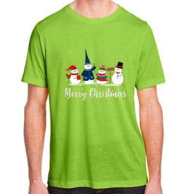 Merry Christmas Snowman Holiday Women Gift Xmas Adult ChromaSoft Performance T-Shirt