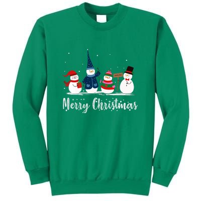 Merry Christmas Snowman Holiday Women Gift Xmas Sweatshirt