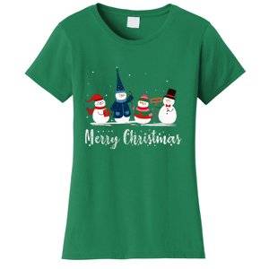 Merry Christmas Snowman Holiday Women Gift Xmas Women's T-Shirt